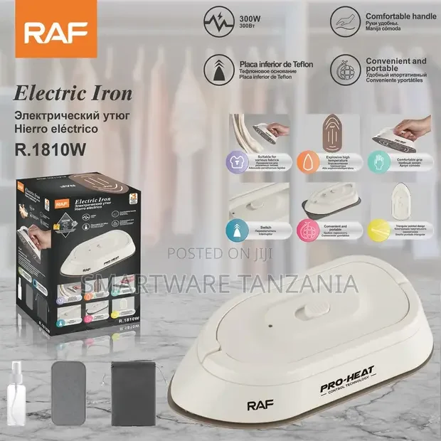Raf 300W Travel Iron Compact Teflon Soleplate - Buy in Dar es Salaam, Tanzania | Smartware