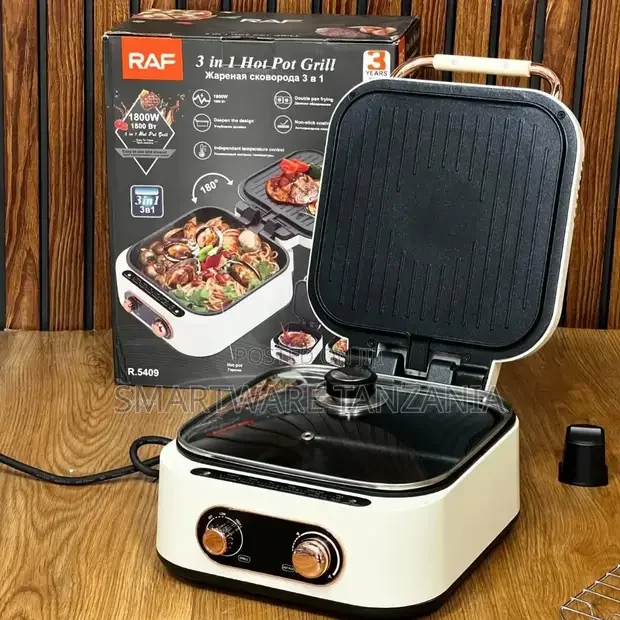Raf 3-in-1 Multi-functional Electric Frying Pan Cooker - Buy in Dar es Salaam, Tanzania | Smartware
