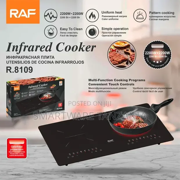 RAF 4400W Dual Infrared Cooktop Double Burner Cooker - Buy in Dar es Salaam, Tanzania | Smartware