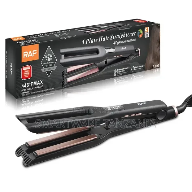 RAF 4-Plate Hair Straightener R.609 55W Ceramic - Buy in Dar es Salaam, Tanzania | Smartware