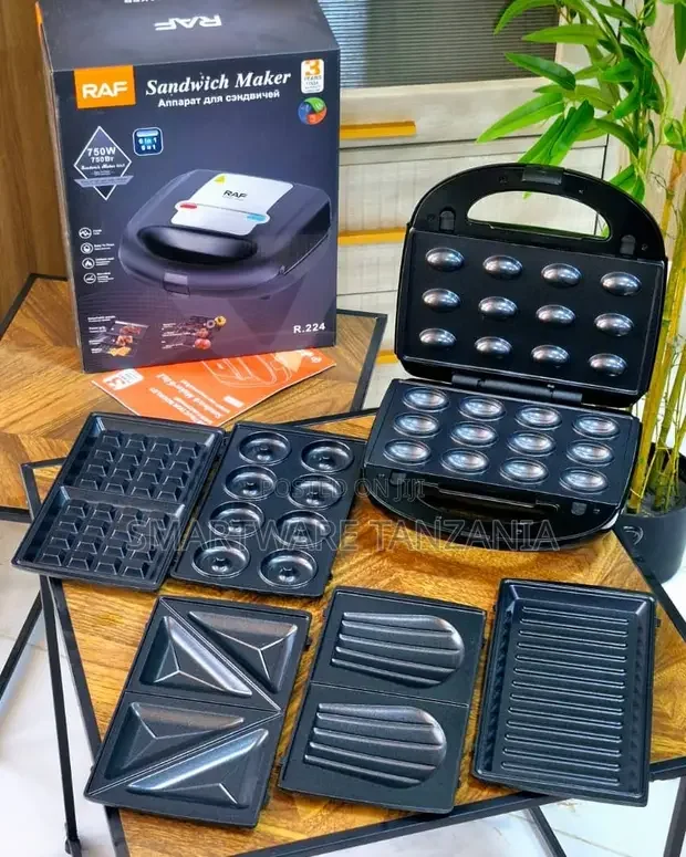 RAF 6-in-1 Sandwich Maker With Interchangeable Plates - Buy in Dar es Salaam, Tanzania | Smartware