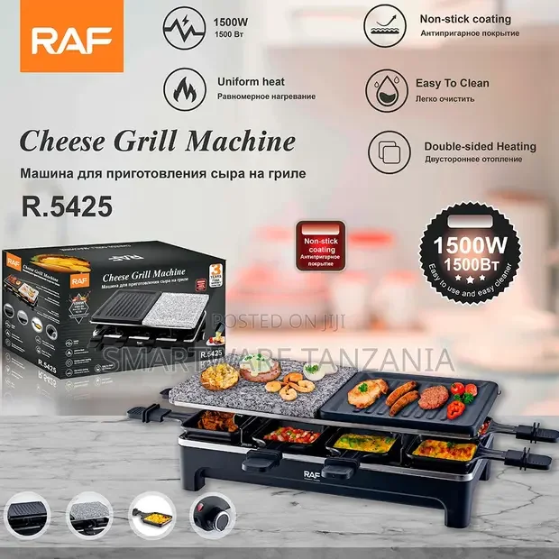 RAF Cheese Grill Machine 1500W Raclette Grill - Buy in Dar es Salaam, Tanzania | Smartware