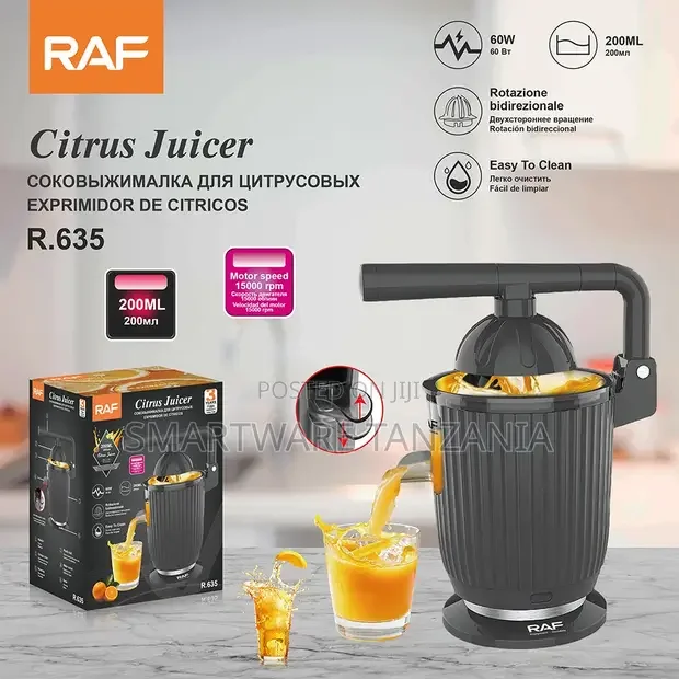RAF Citrus Juicer 60w Black 200ml Electric Orange Press - Buy in Dar es Salaam, Tanzania | Smartware
