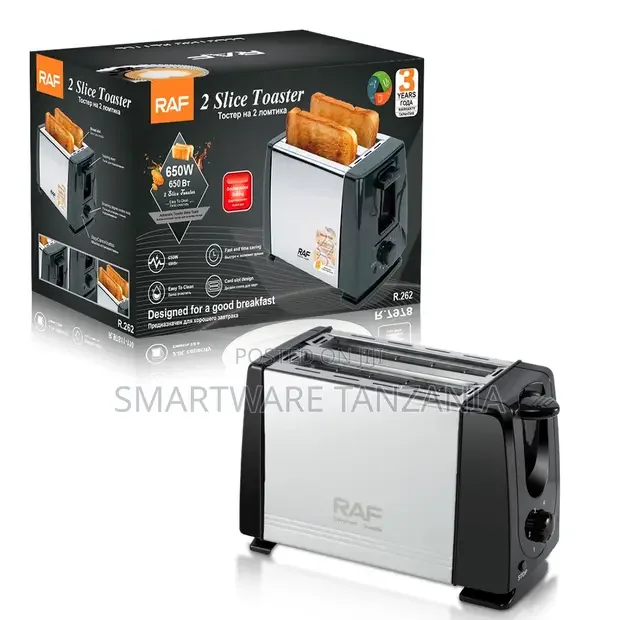 RAF Compact 2-Slice Toaster 650W - Buy in Dar es Salaam, Tanzania | Smartware