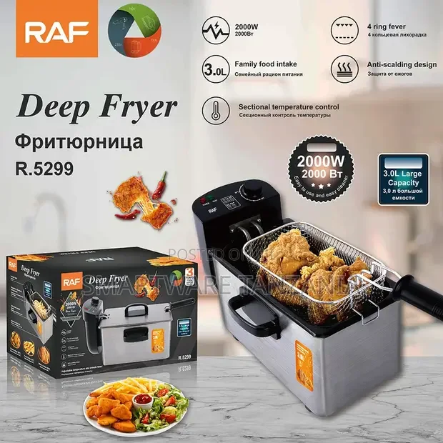RAF Deep Fryer R.5299 2000W 3L Digital Temperature Control - Buy in Dar es Salaam, Tanzania | Smartware