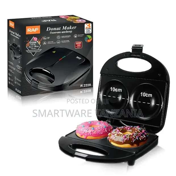 RAF Donut Maker R.2228 750w Double Non-stick - Buy in Dar es Salaam, Tanzania | Smartware