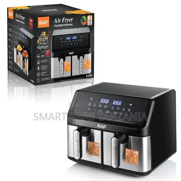 RAF Double Air Fryer 2000W R.5382 - Buy in Dar es Salaam, Tanzania | Smartware