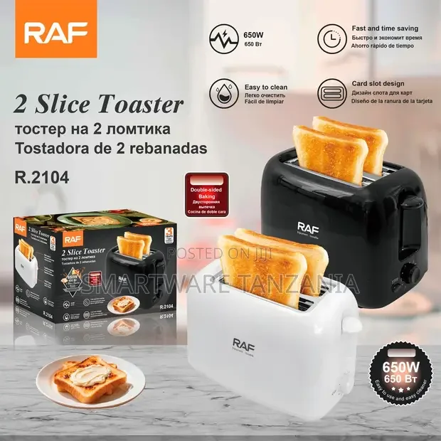 RAF Dual Color 2-Slice Toaster 650W - Buy in Dar es Salaam, Tanzania | Smartware