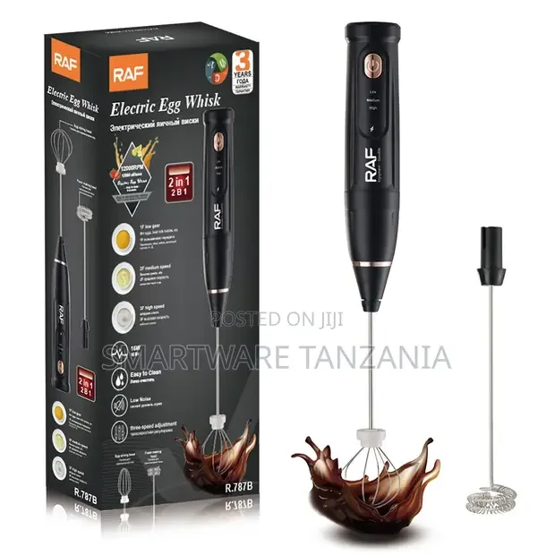 RAF Electric Egg Beater 15w R.787B Black 3 Speed Hand Mixer - Buy in Dar es Salaam, Tanzania | Smartware