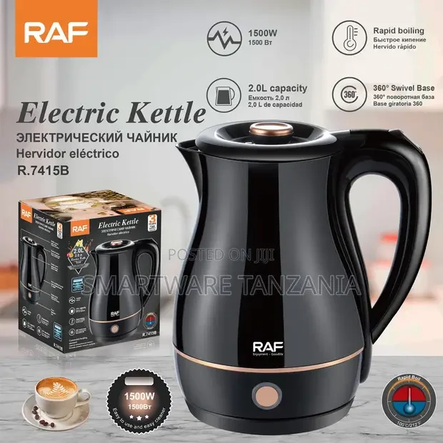 RAF Electric Kettle 1500W 2.0L Fast Boil - Buy in Dar es Salaam, Tanzania | Smartware