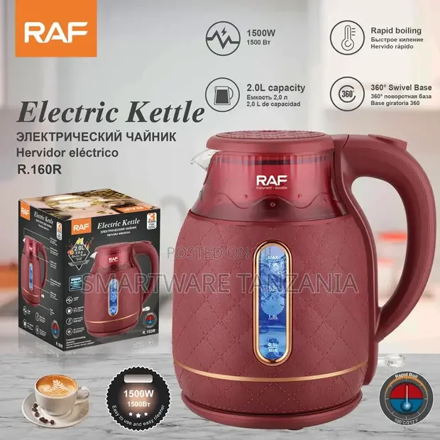 RAF Electric Kettle R.160g - 2L Glass Kettle - Buy in Dar es Salaam, Tanzania | Smartware