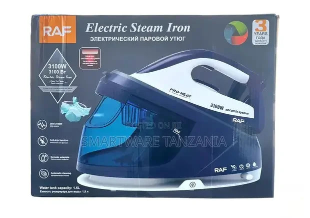 RAF Electric Steam Iron 2600W Ceramic Soleplate - Buy in Dar es Salaam, Tanzania | Smartware