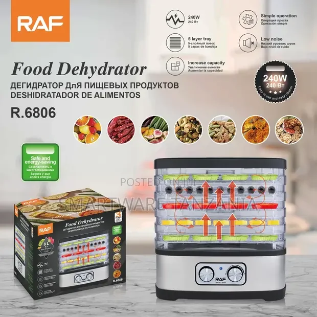 RAF Food Dehydrator R.6806 240W 5 Layer Tray - Buy in Dar es Salaam, Tanzania | Smartware