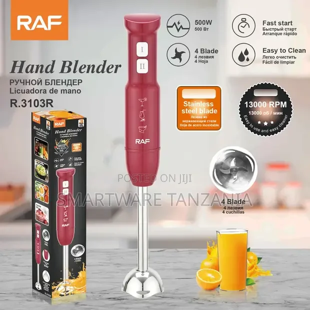 RAF Hand Blender 500W R.3103R Red - Buy in Dar es Salaam, Tanzania | Smartware