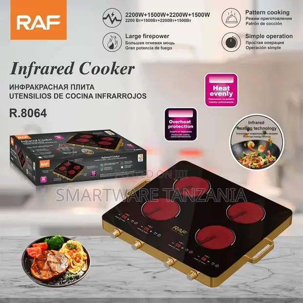 RAF Infrared Cooktop 4 Zone 7400w Portable Electric Stove - Buy in Dar es Salaam, Tanzania | Smartware