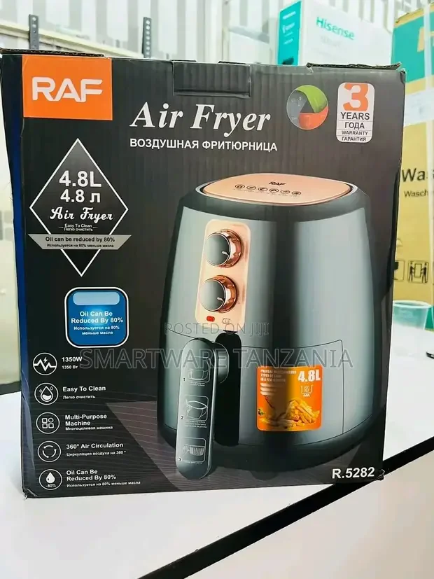 RAF Manual Air Fryer 1800w High Power Air Fryer, 4.8L - Buy in Dar es Salaam, Tanzania | Smartware