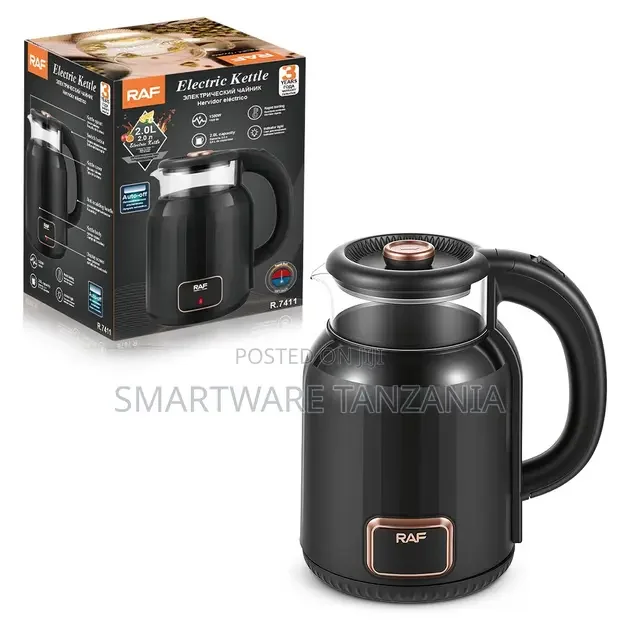 RAF Modern Electric Kettle 1500W 2L Rose Gold Accent - Buy in Dar es Salaam, Tanzania | Smartware
