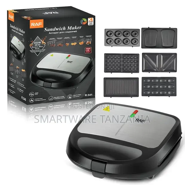 Raf Multi Sandwich Maker R.541 850w 6 Plate Sets Donut Waffle