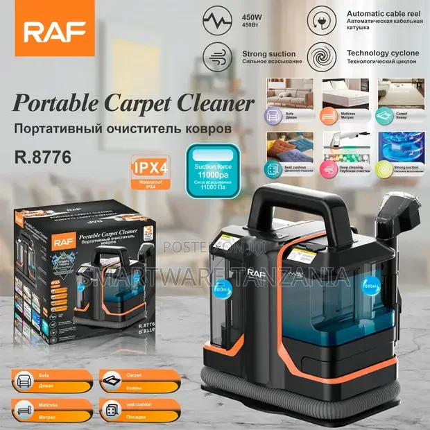 Raf Portable Carpet Cleaner Automatic Cable Reel Strong Suction - Buy in Dar es Salaam, Tanzania | Smartware