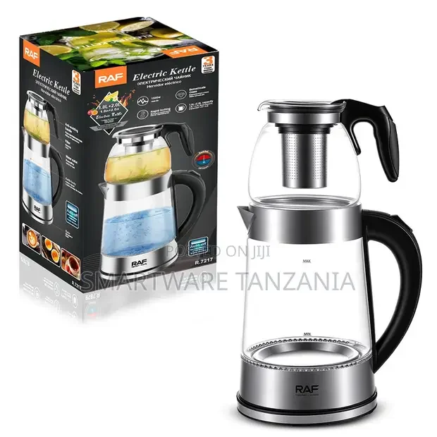 RAF Premium Tea Kettle 1500W Glass Infuser - Buy in Dar es Salaam, Tanzania | Smartware