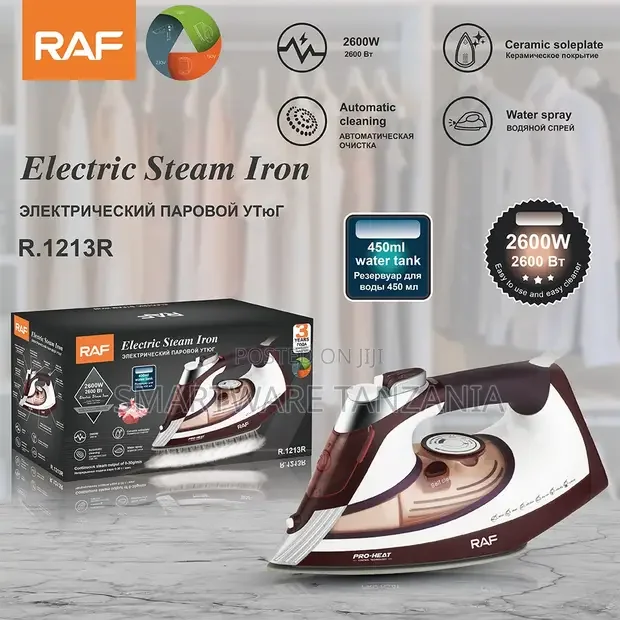 RAF R.1213R Steam Iron 2600W with Auto Cleaning - Buy in Dar es Salaam, Tanzania | Smartware