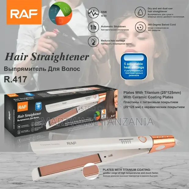 RAF R.417 Titanium Ceramic Straightener 55W - Buy in Dar es Salaam, Tanzania | Smartware