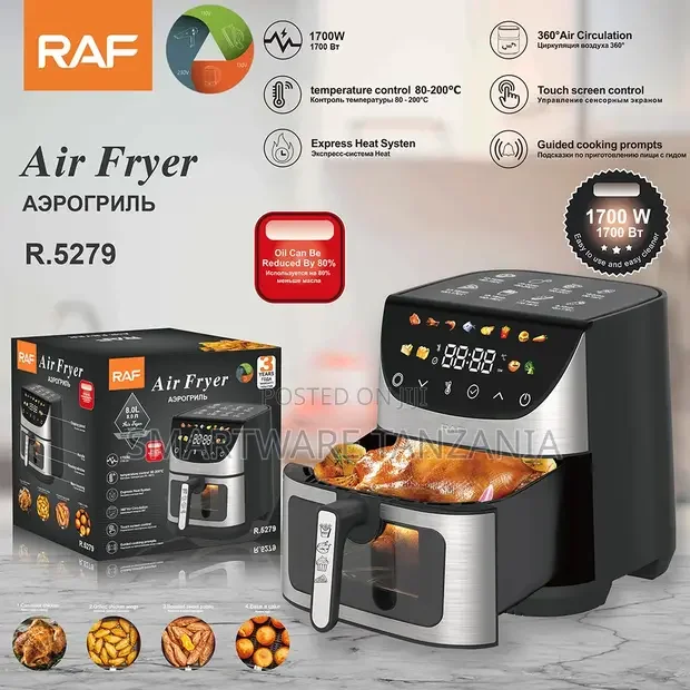 RAF R.5279 Air Fryer 1700W - 8L Digital Touch Screen - Buy in Dar es Salaam, Tanzania | Smartware