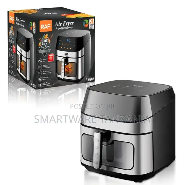 Raf R.5288 8l Digital Air Fryer 1700w 360 Circulation Silver