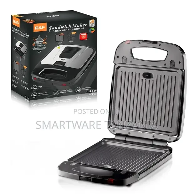 RAF R.589 Sandwich Maker 1300W 2-in-1 Non-stick Plates - Buy in Dar es Salaam, Tanzania | Smartware