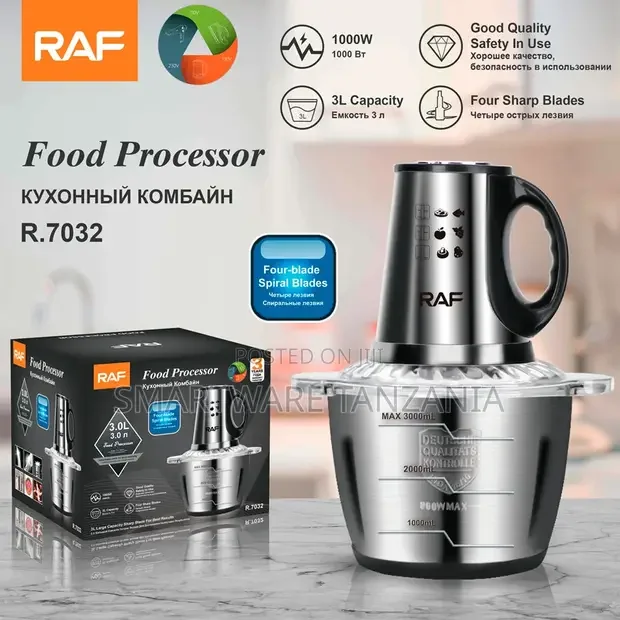 RAF R.7032 Food Processor 1000W 3L - Buy in Dar es Salaam, Tanzania | Smartware