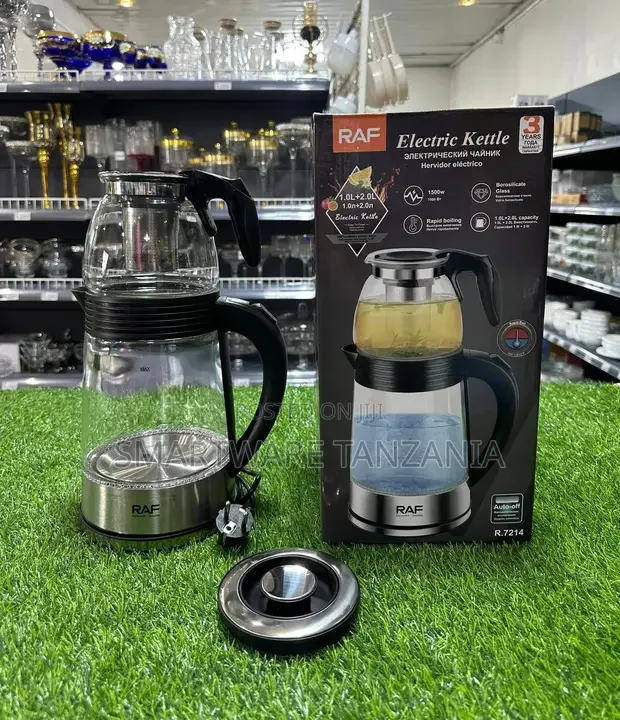 Raf R.7214 1500w Borosilicate Glass Electric Kettle 1l+2l