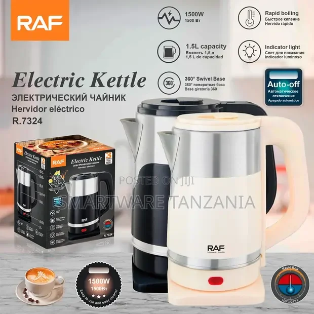 RAF R.7324 Electric Kettle 1500W 1.5L - Buy in Dar es Salaam, Tanzania | Smartware