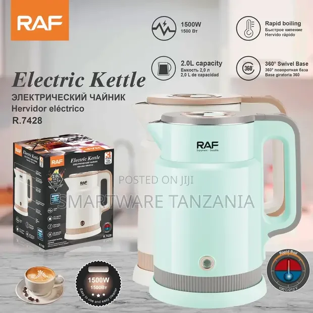 Raf R.7428 Electric Kettle 1500W Mint - Buy in Dar es Salaam, Tanzania | Smartware