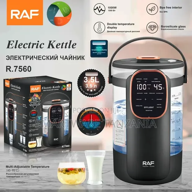 Raf Smart Electric Kettle 1000W 3.5L - Buy in Dar es Salaam, Tanzania | Smartware