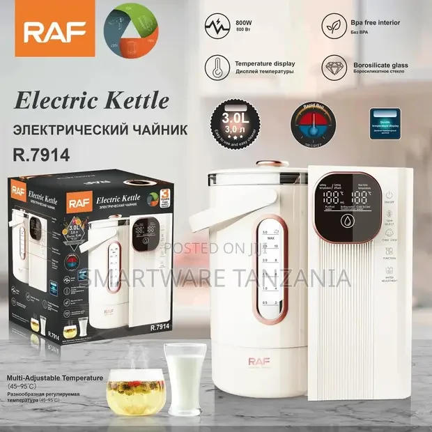 RAF Smart Electric Kettle R.7914 800W 3L - Buy in Dar es Salaam, Tanzania | Smartware