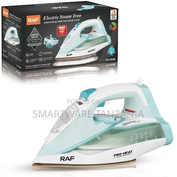 RAF Steam Iron 2600W Aqua Blue Ceramic - Buy in Dar es Salaam, Tanzania | Smartware