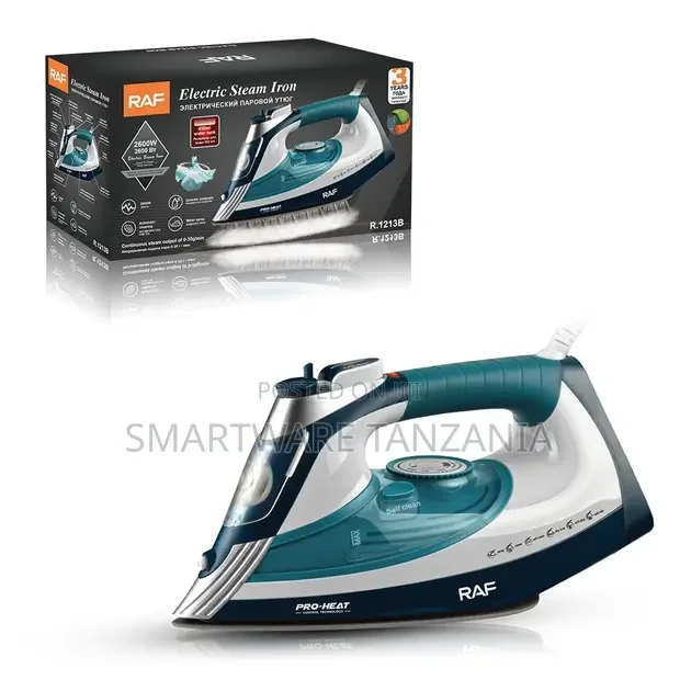RAF Steam Iron R.1213B 2600W Self-Cleaning Ceramic Plate - Buy in Dar es Salaam, Tanzania | Smartware