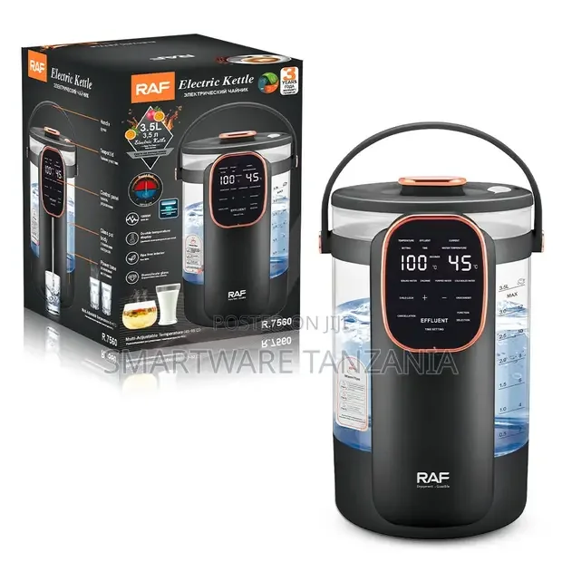 Raf Temperature Control Kettle 1000w 3.5l LCD Display R.7560