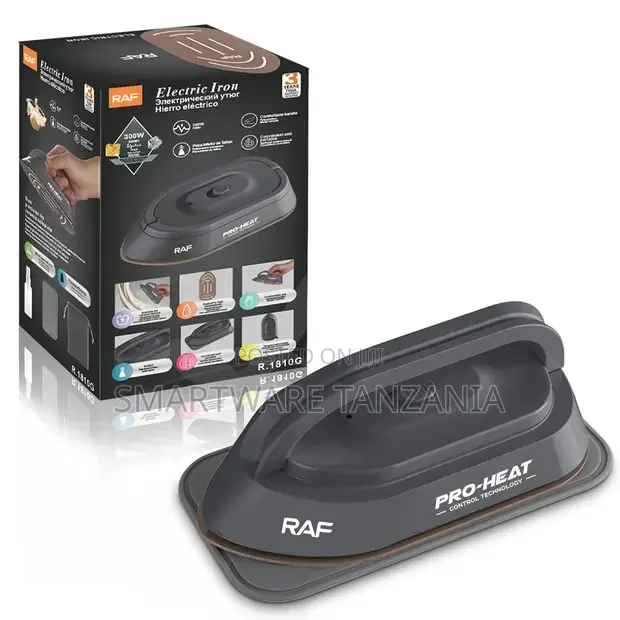 Raf Travel Iron 300w Gray Non-Stick Soleplate - Buy in Dar es Salaam, Tanzania | Smartware
