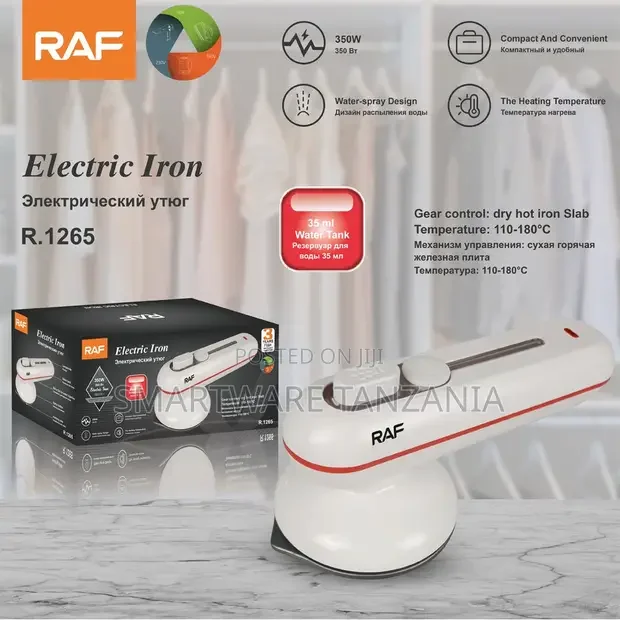 Raf Travel Iron R.1265 350w Compact Water Spray - Buy in Dar es Salaam, Tanzania | Smartware