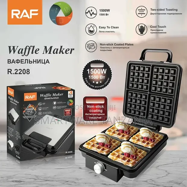 RAF Waffle Maker 1500W R.2208 - Buy in Dar es Salaam, Tanzania | Smartware