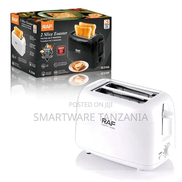 RAF White 2-Slice Toaster 650W - Buy in Dar es Salaam, Tanzania | Smartware