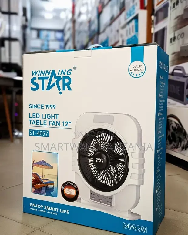 Rechargeable Battery Powered Fan LED Lantern - Buy in Dar es Salaam, Tanzania | Smartware