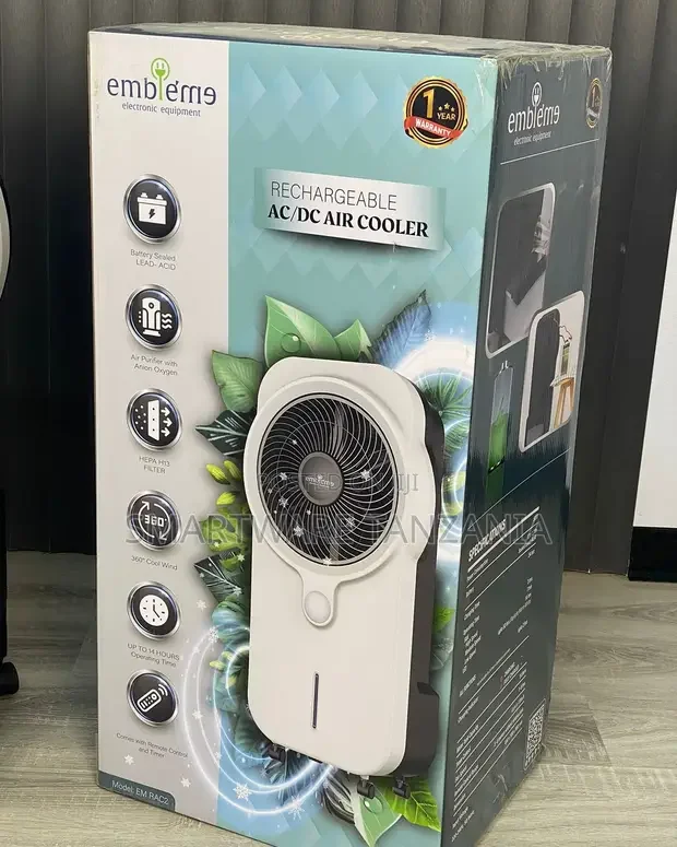 Rechargeable Water Mist Fan ACDC Stand Fan 12 Cooler Box - Buy in Dar es Salaam, Tanzania | Smartware