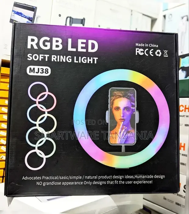 RGB LED Ring Light MJ38 Dimmable Color Changing - Buy in Dar es Salaam, Tanzania | Smartware