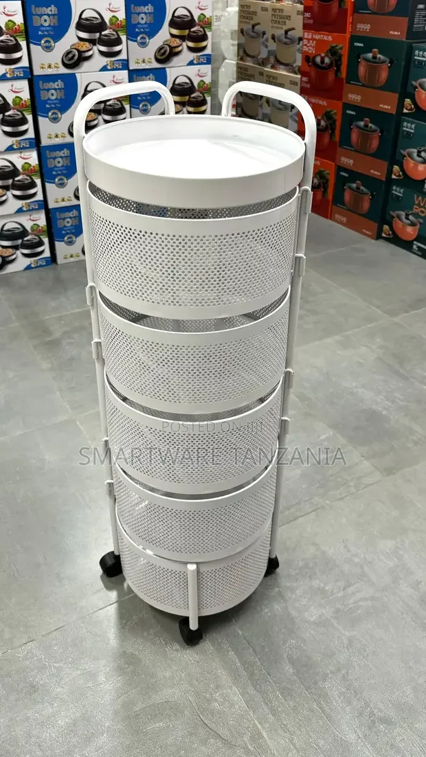 Rotating Storage Shelves for Kitchen, 5-Tier Metal Rack - Buy in Dar es Salaam, Tanzania | Smartware