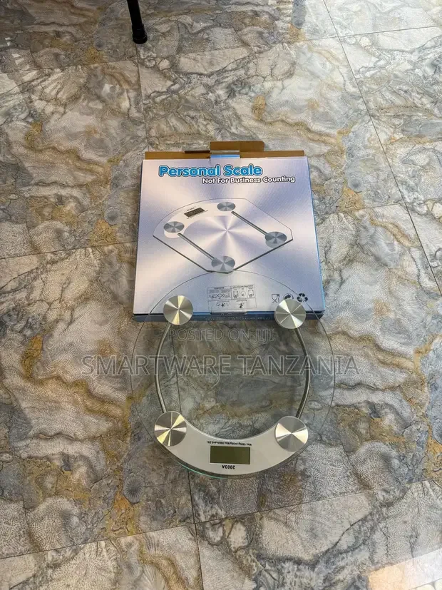 Round Glass Digital Personal Weighing Scale 180kg Max - Buy in Dar es Salaam, Tanzania | Smartware