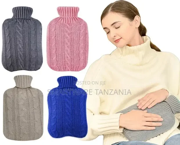 Rubber Hot Water Bottle With Woolen Cover Color Blue - Buy in Dar es Salaam, Tanzania | Smartware
