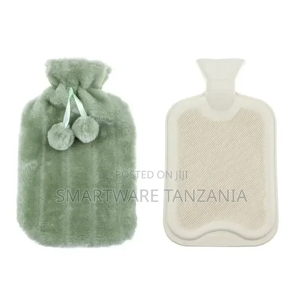 Sage Green Faux Fur Hot Water Bottle With Cover - Buy in Dar es Salaam, Tanzania | Smartware