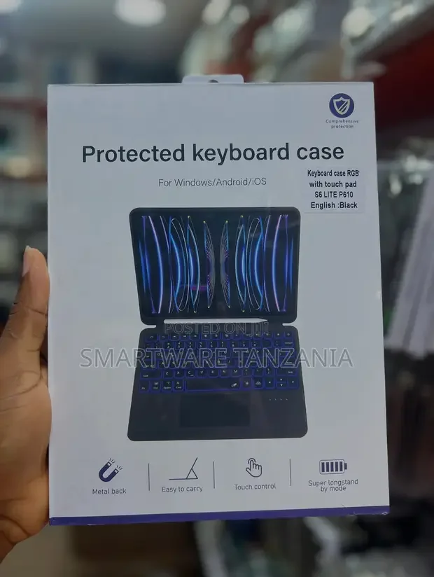 Samsung Galaxy Tab S6 Lite P610 RGB Keyboard Case Black - Buy in Dar es Salaam, Tanzania | Smartware